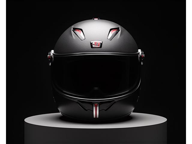 Limited edition motorcycle helmet with intricate chrome details and dark matte finish